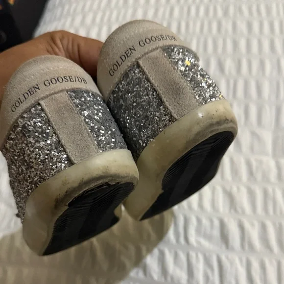 Golden Goose Silver Glitter Sneakers - Picture 6 of 10
